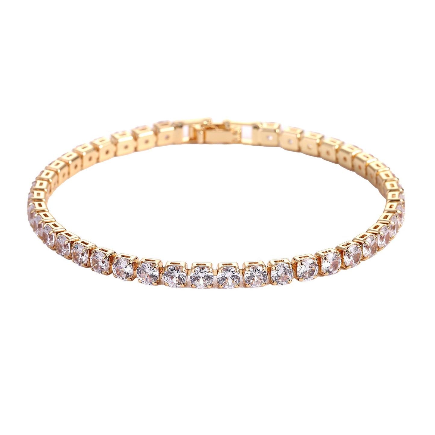 Hip Hop Micro Zircon Tennis Bracelet Set