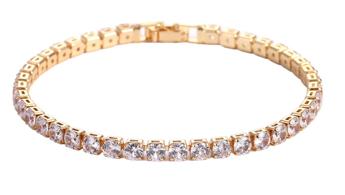 Hip Hop Micro Zircon Tennis Bracelet Set